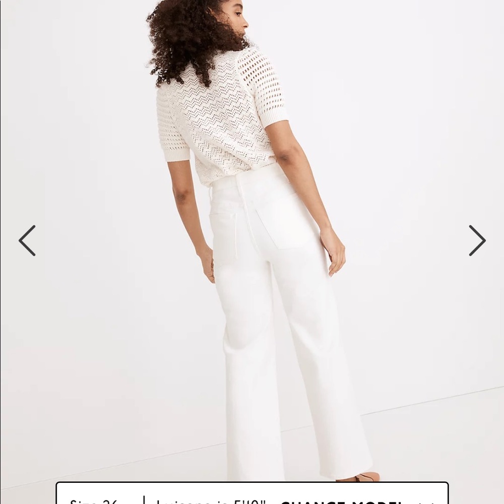 Madewell perfect vintage wide leg crop tile white